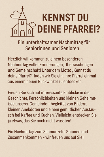 Kennst du deine Pfarrei?