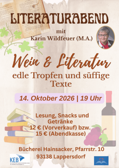 Wein & Literatur -edle Tropfen und süffige Texte